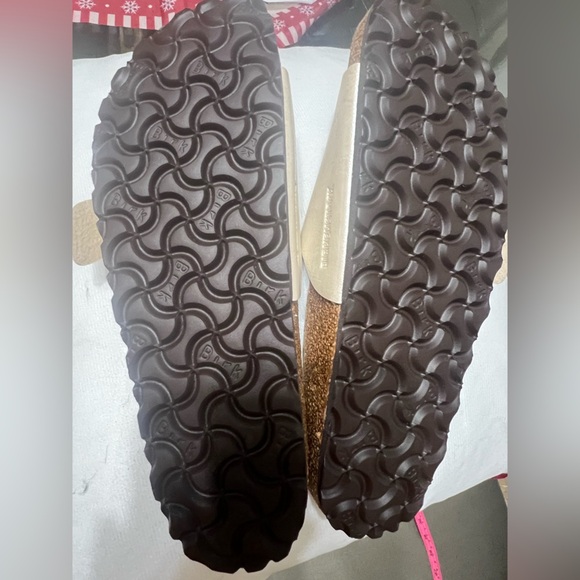 Birkenstock Tan Slide Sandals with Buckle - Picture 4 of 5